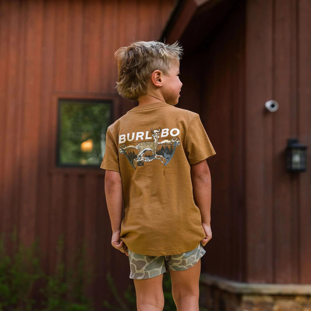 Burlebo Youth Short Sleeve Tee - Bow Hunter - Light Brown