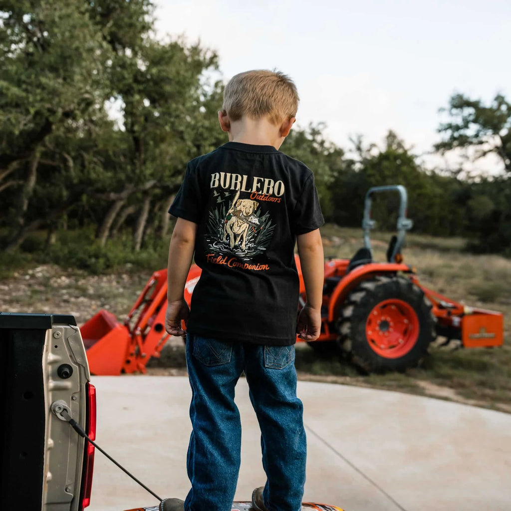 Burlebo Youth Short Sleeve Tee - Field Companion - Black