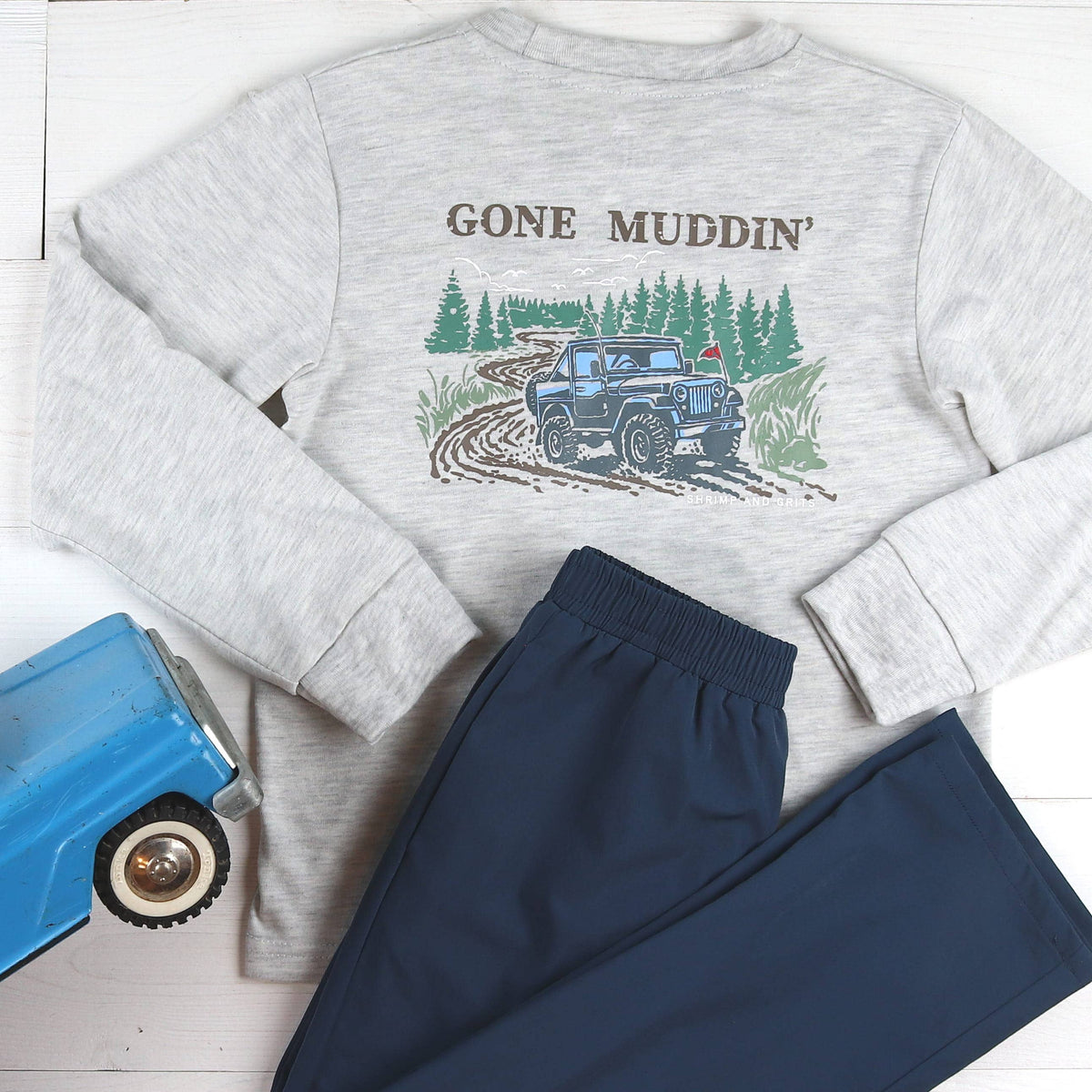 Shrimp and Grits - Gone Muddin Graphic Tee