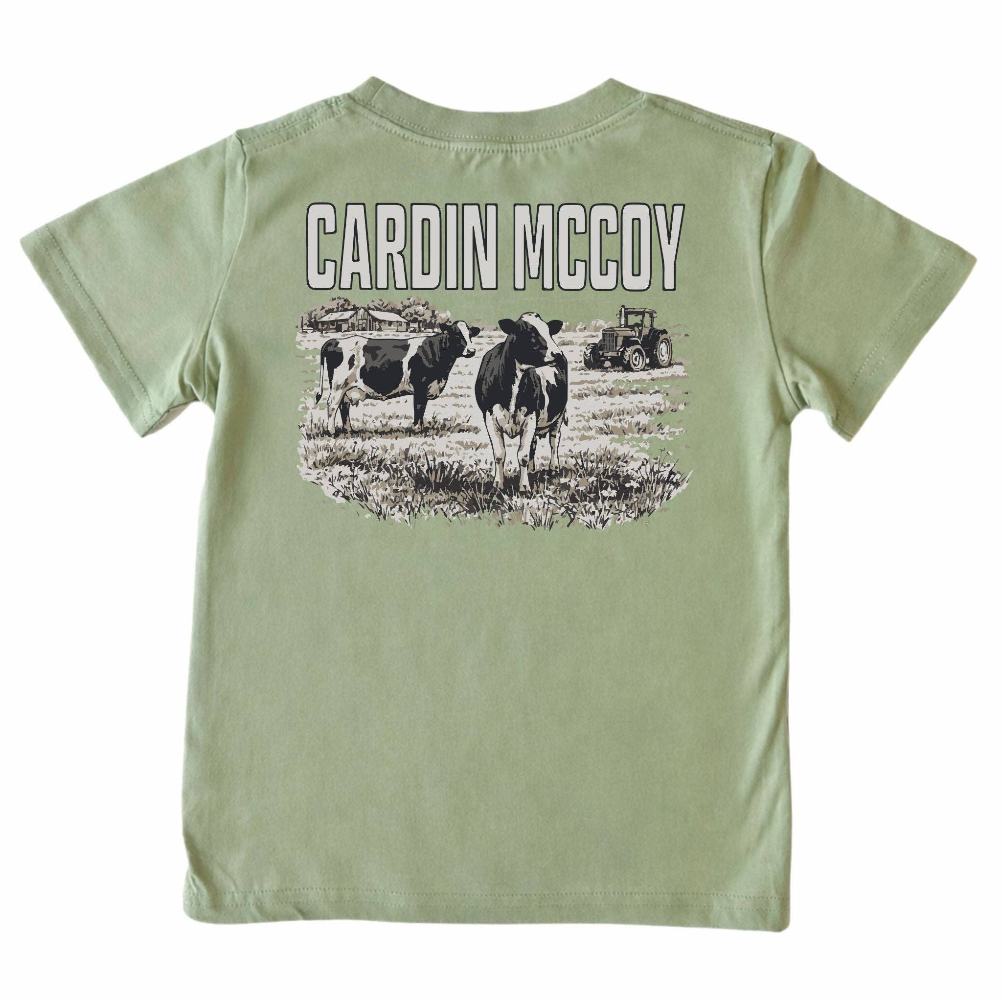 Cardin McCoy Kids' CM Cow Short-Sleeve Tee: Light Olive