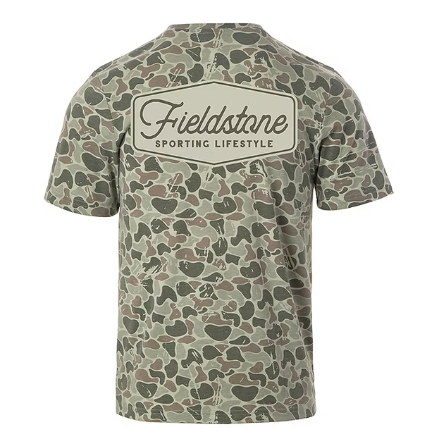 Fieldstone Youth Marsh Camo Logo Tee