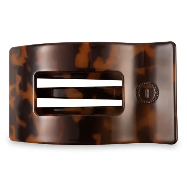 Teleties Tortoise | Medium | Flat Rectangle Hair Clip