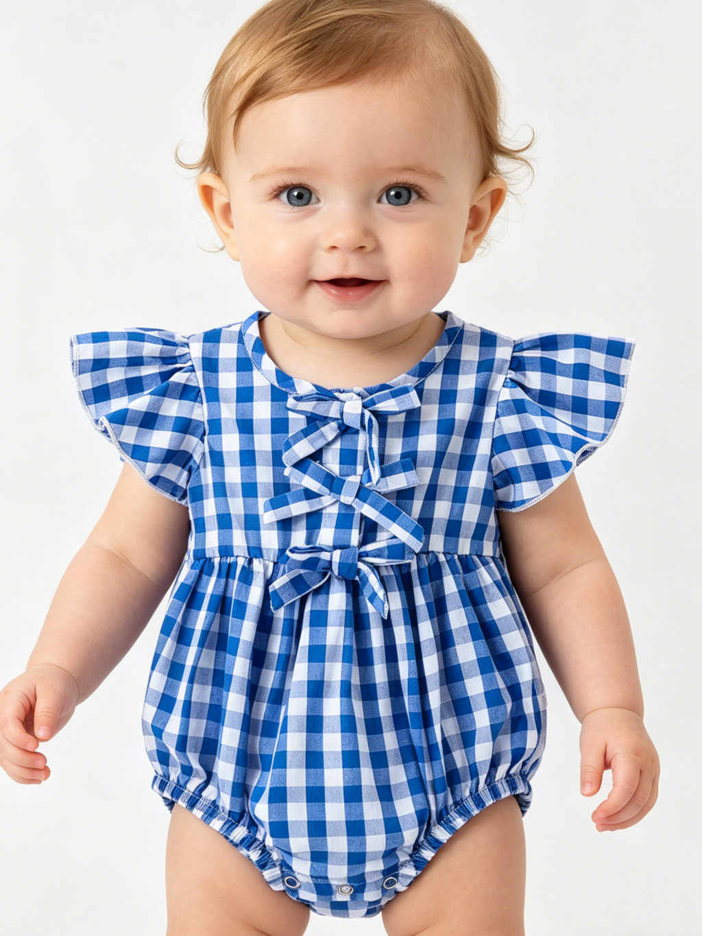 Plaid Bow Baby Bubble