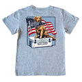 Cardin McCoy Kids' Patriotic Southern Gentleman Short-Sleeve Tee: Heather Gray
