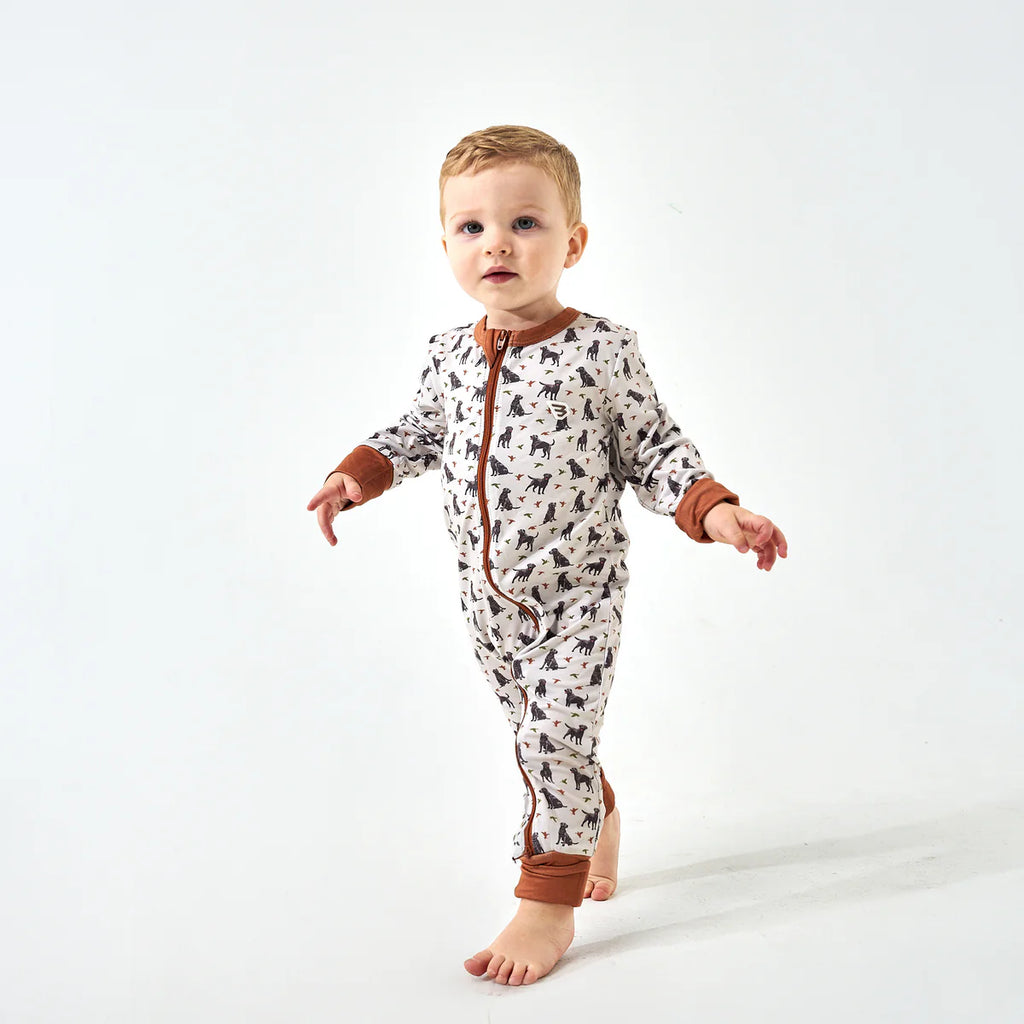 Burlebo Baby Zip Up Ducks And Dogs