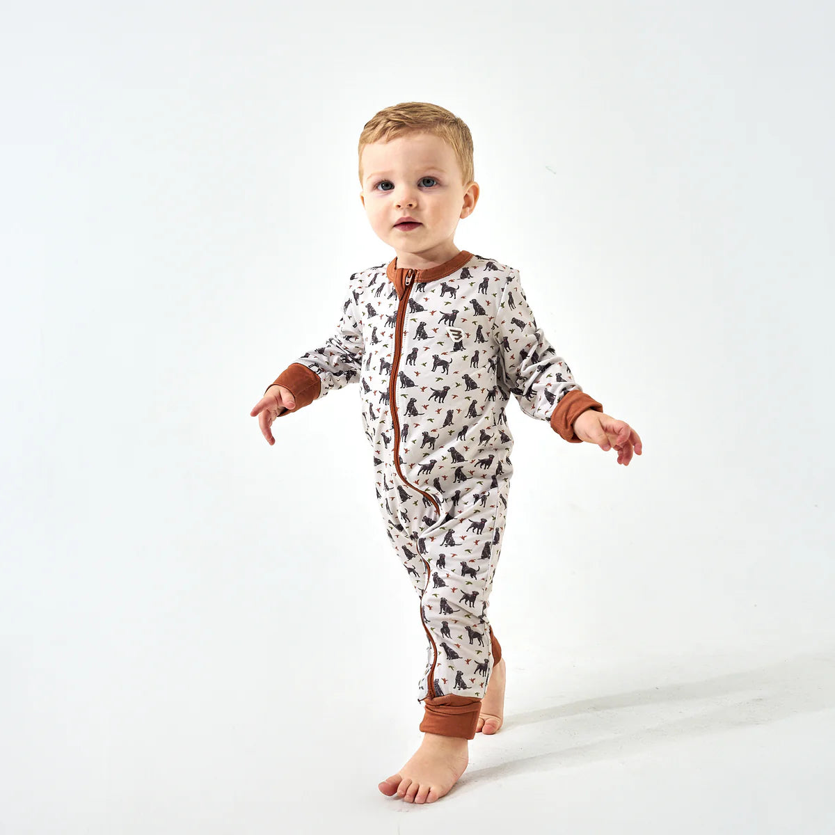 Burlebo Baby Zip Up Ducks And Dogs