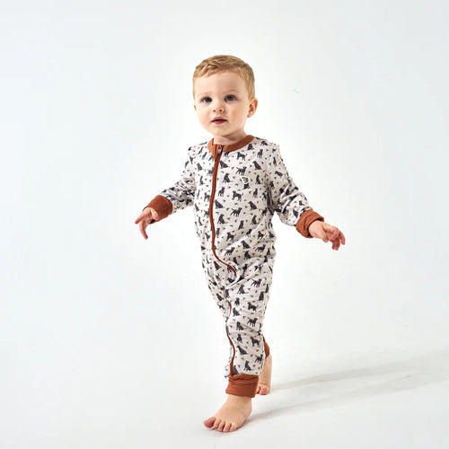 Burlebo Baby Zip Up Ducks And Dogs
