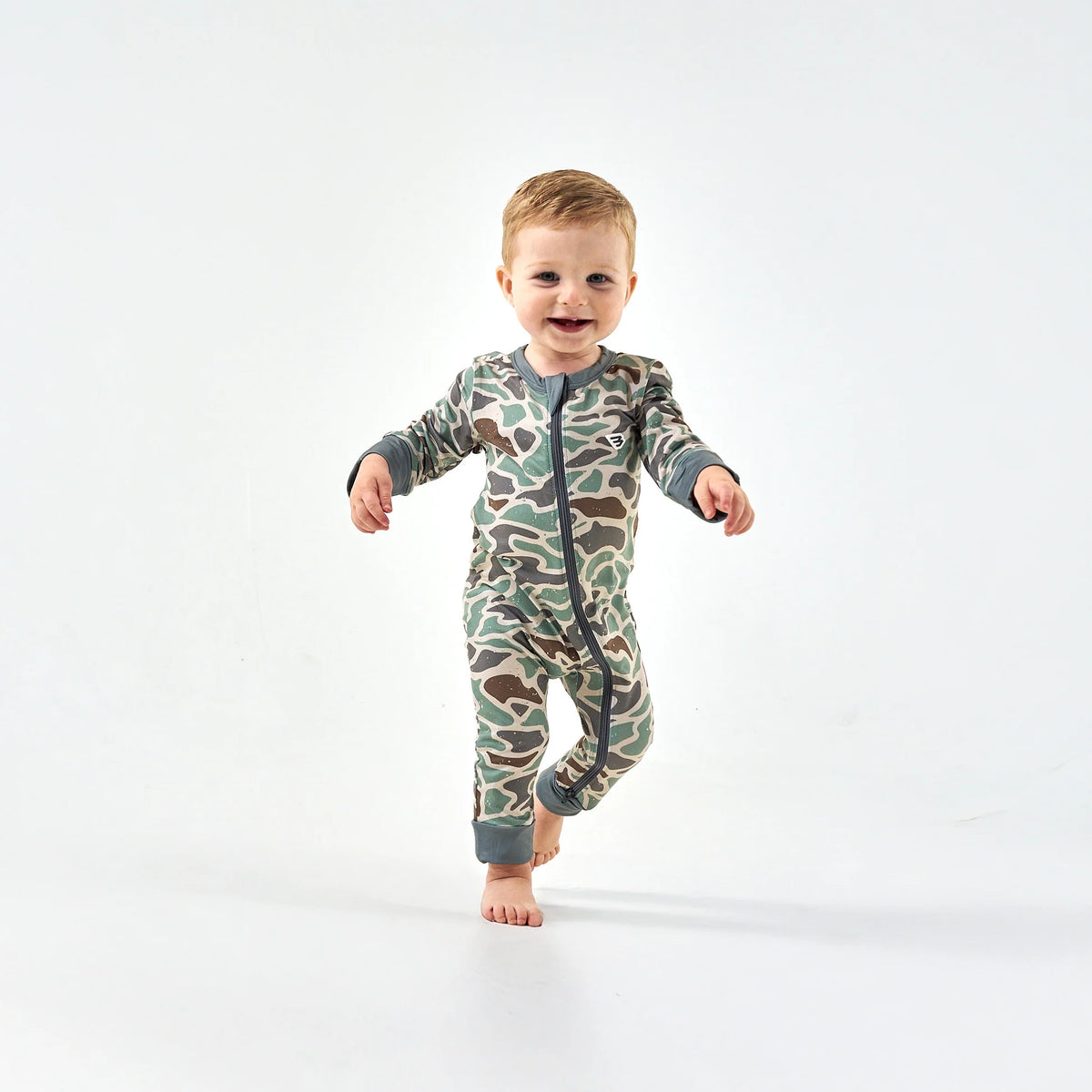 Burlebo Baby Zip Up - Retro Duck Camo