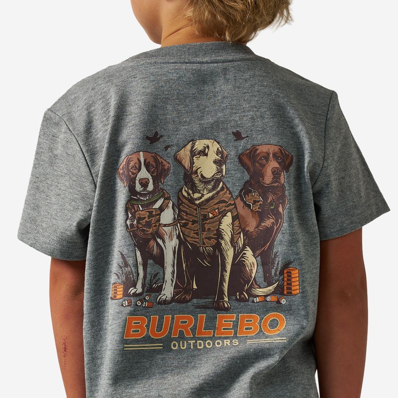 Burlebo Youth Short Sleeve- Camo Duck Dogs