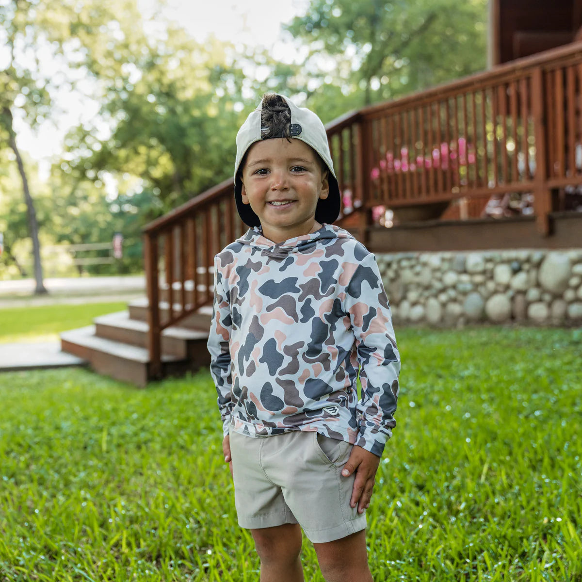Burlebo Youth Performance Hoodie Vintage Camo
