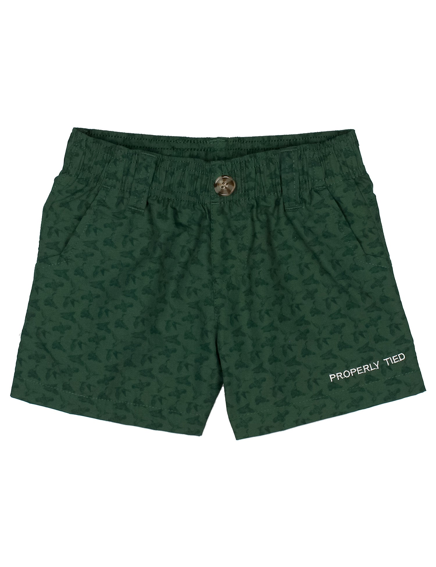 Properly Tied Boys Mallard Shorts- Flock