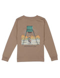 Properly Tied Boys Deer Feeder Long Sleeve Tee - Walnut
