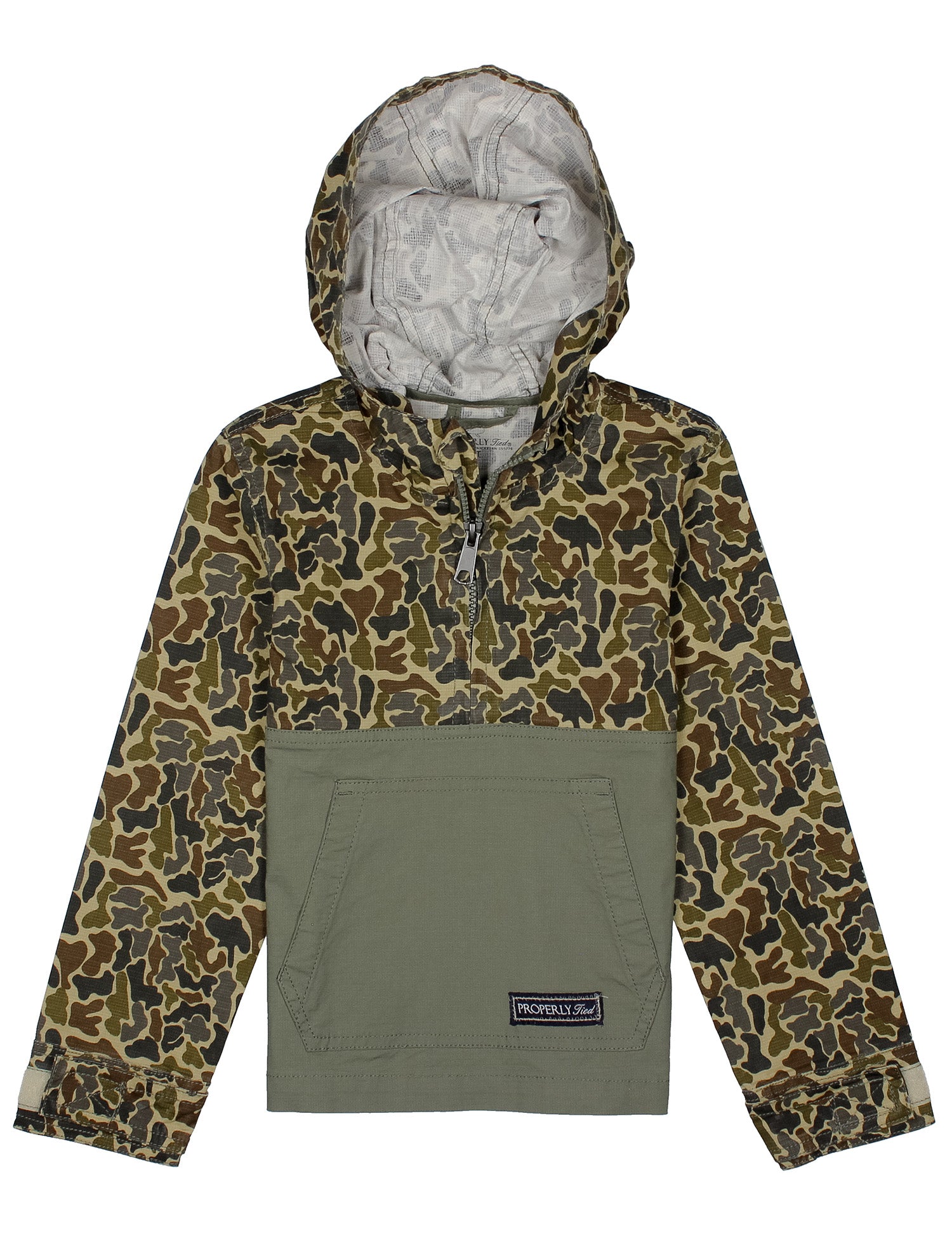Properly Tied Boys Ridge Anorak Vintage Camo