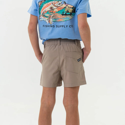 Burlebo Youth Everyday Short - Cobblestone Khaki - Duck Hunt Pocket