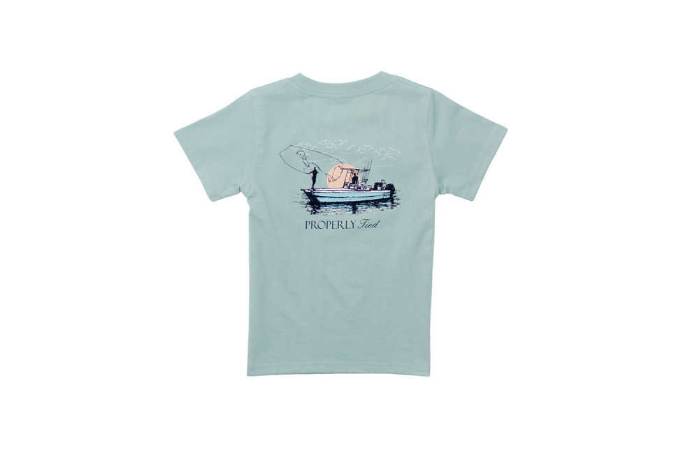 Properly Tied Boys SS Cast Marine Mist