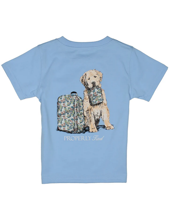 Properly Tied Boys Study Buddy SS Light Blue