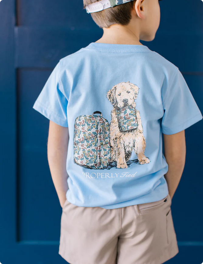 Properly Tied Boys Study Buddy SS Light Blue