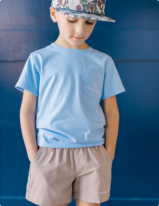 Properly Tied Boys Study Buddy SS Light Blue