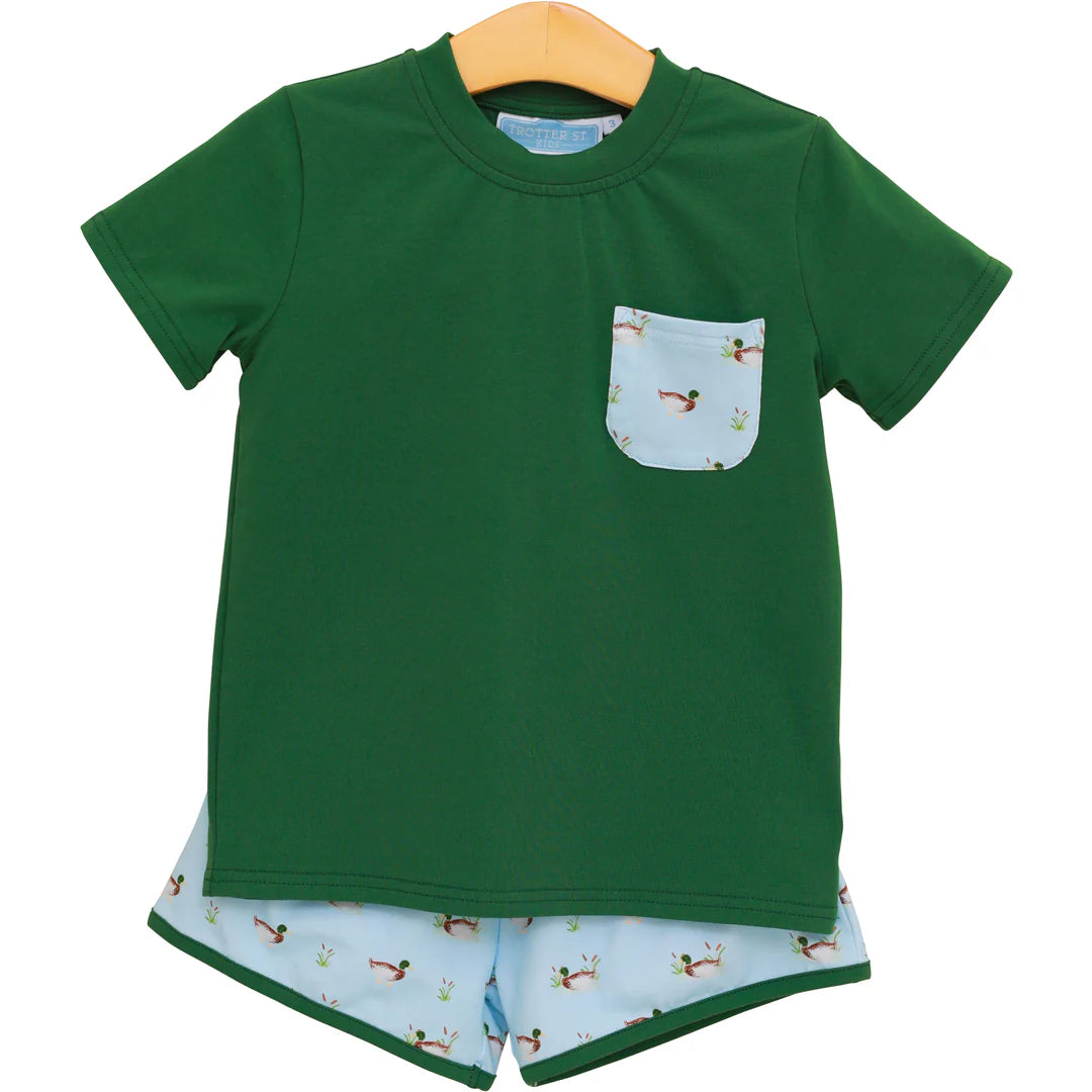 Trotter Street Boys Ducks in a Row Short Set