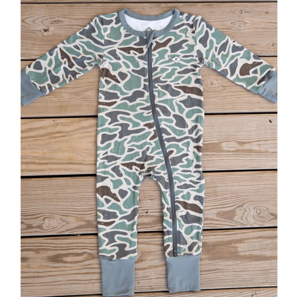 Burlebo Baby Zip Up - Retro Duck Camo