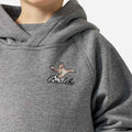 Burlebo Youth Fleece Hoodie - Ducks Flying In - Dark Heather Grey