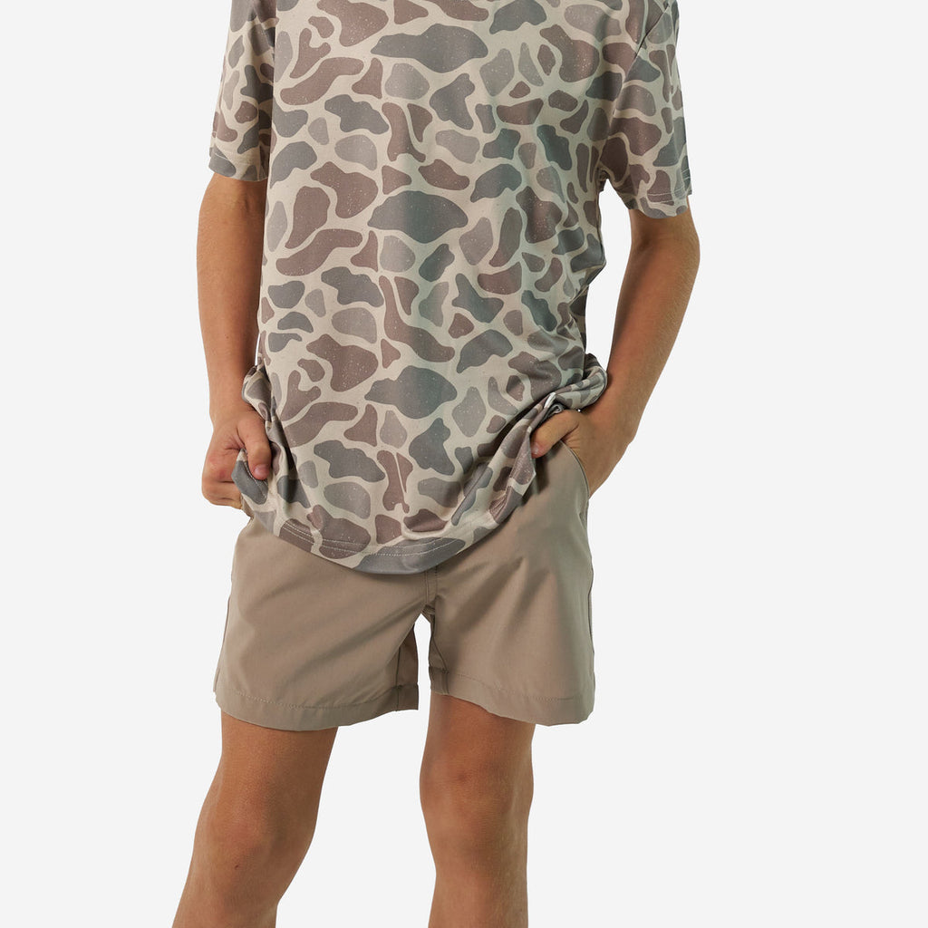Burlebo Boys Youth Go To Tee Classic Deer Camo