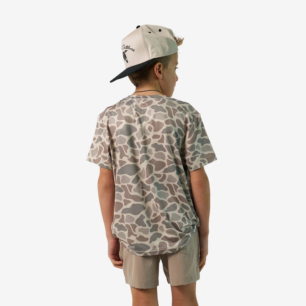 Burlebo Boys Youth Go To Tee Classic Deer Camo