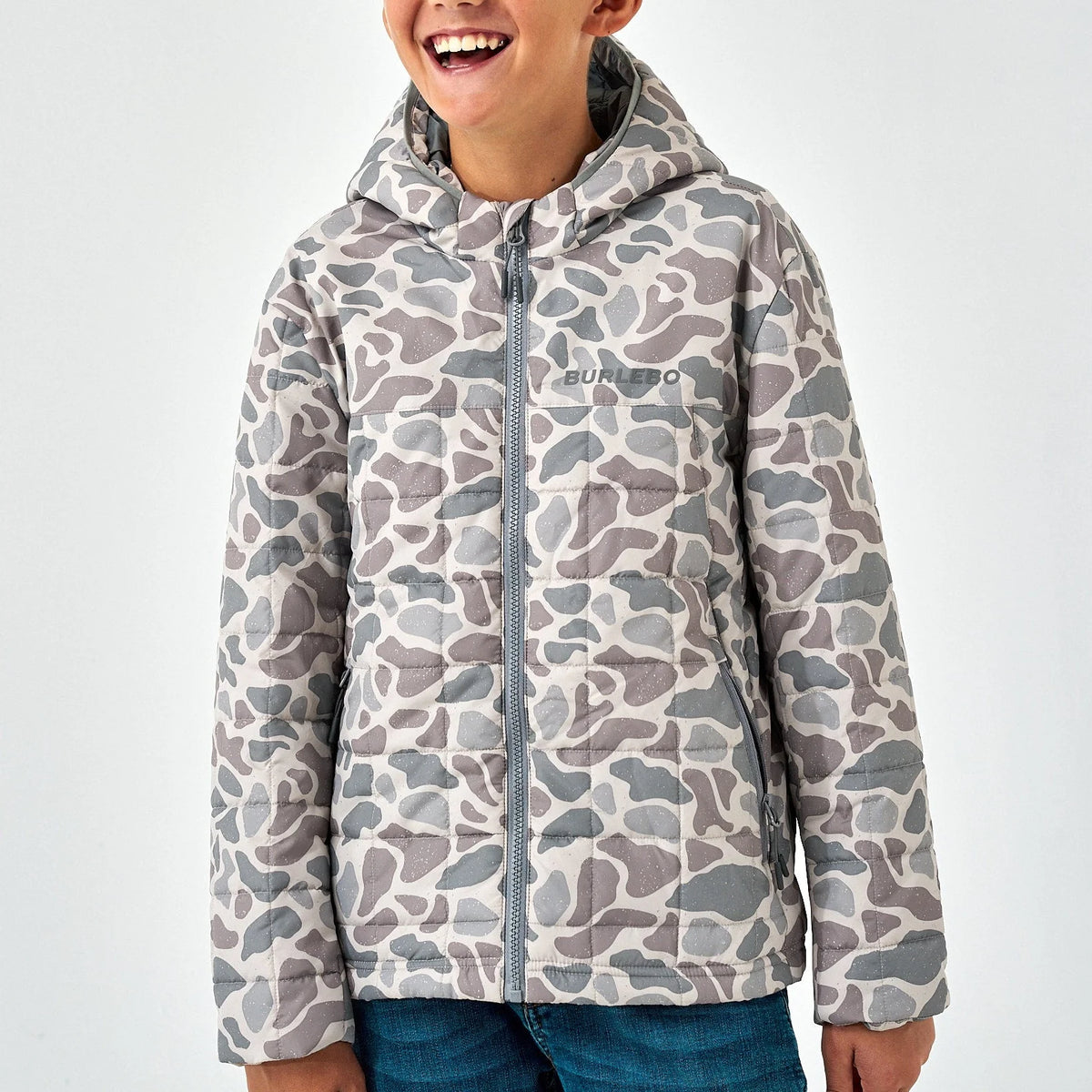 Burlebo Youth Puffer Jacket - Classic Deer Camo