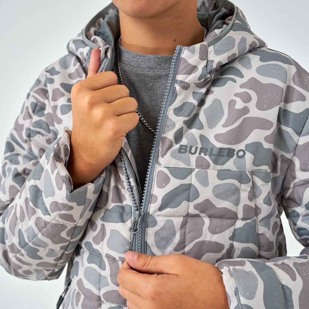Burlebo Youth Puffer Jacket - Classic Deer Camo