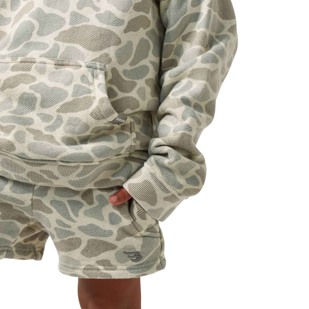 Burlebo Youth Vintage Washed Fleece Hoodie - Classic Deer Camo