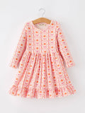 Pumpkin Bow Pocket Girls Dress