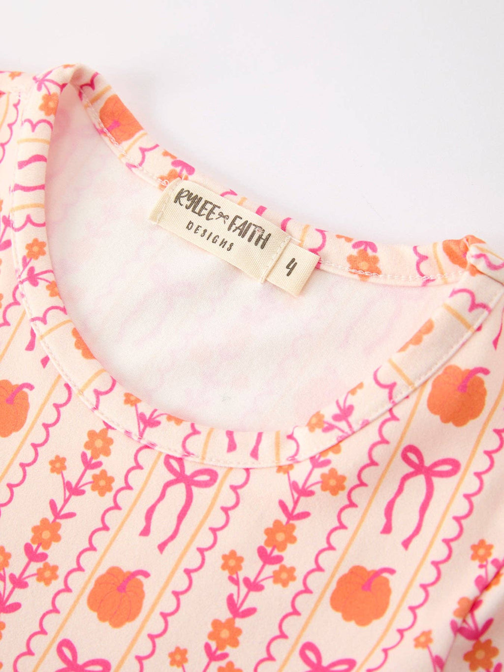Pumpkin Bow Pocket Girls Dress