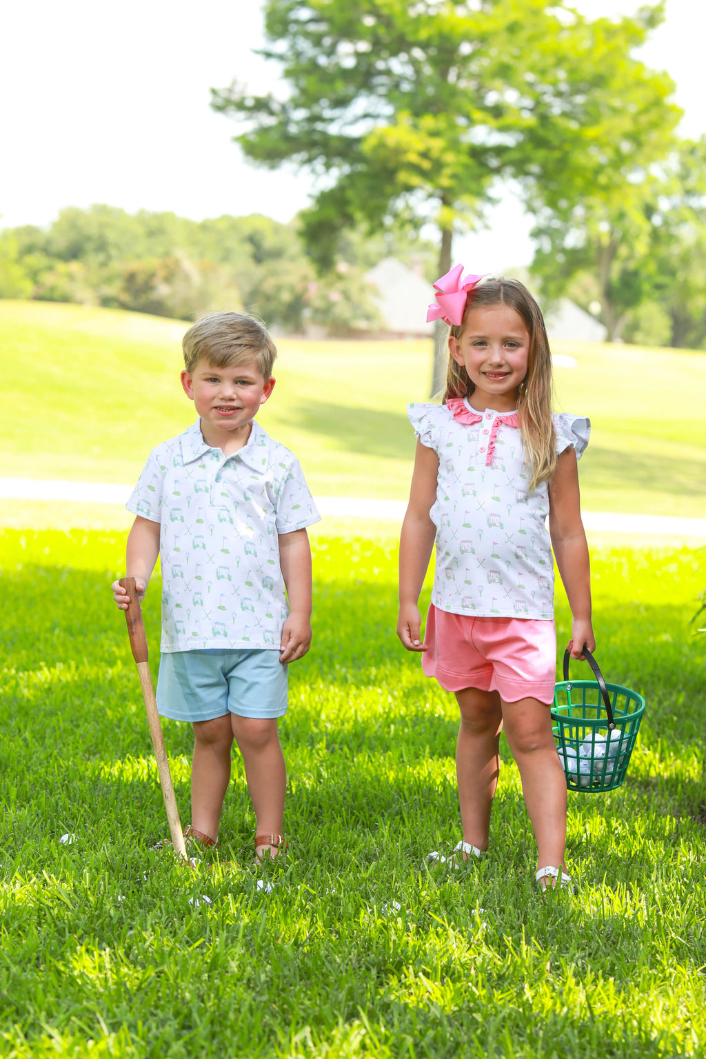 Trotter Street Girls Caddy Club Scalloped Short Set