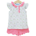 Trotter Street Girls Caddy Club Scalloped Short Set