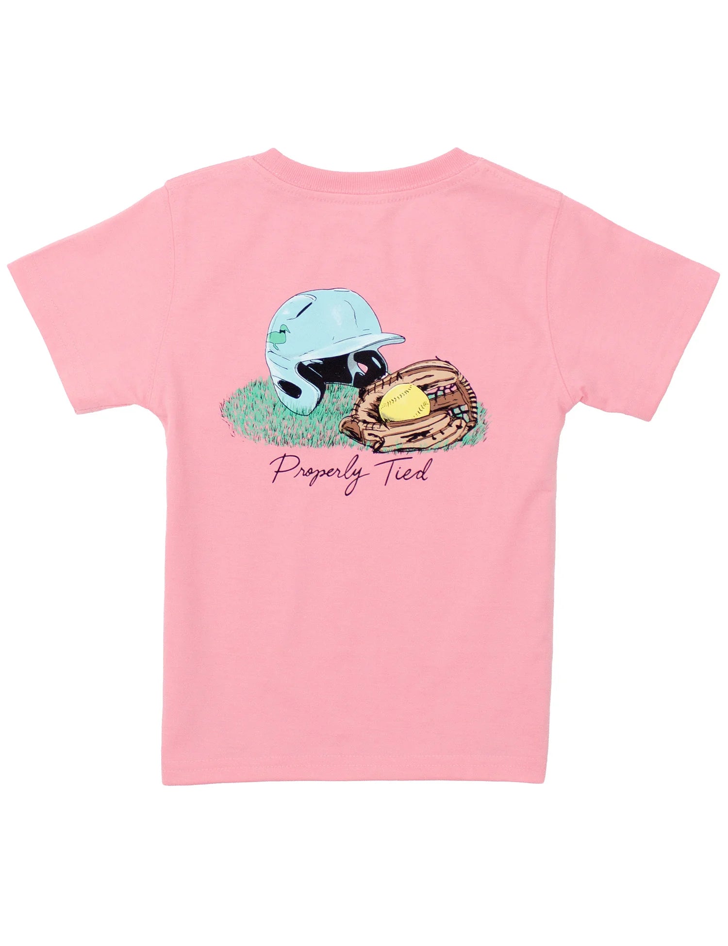 Properly Tied Girls SS Softball Light Pink