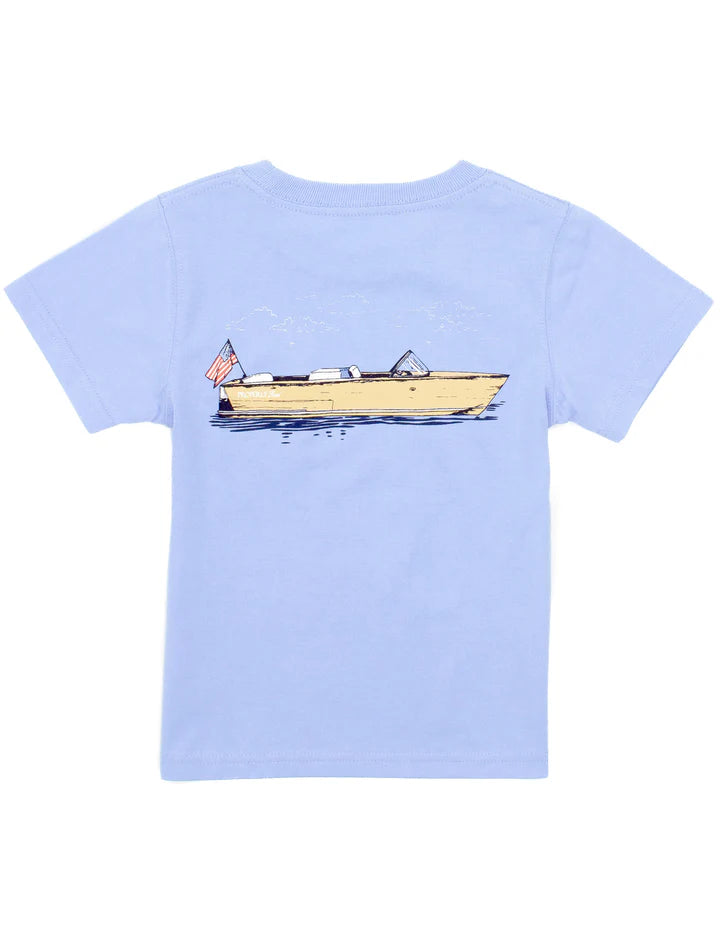 Properly Tied Boys Boating Tradition SS Light Blue