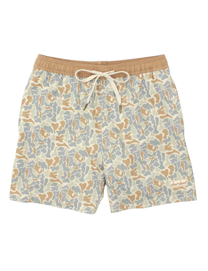 Properly Tied Mens Shordees Swim Trunk Field Camo
