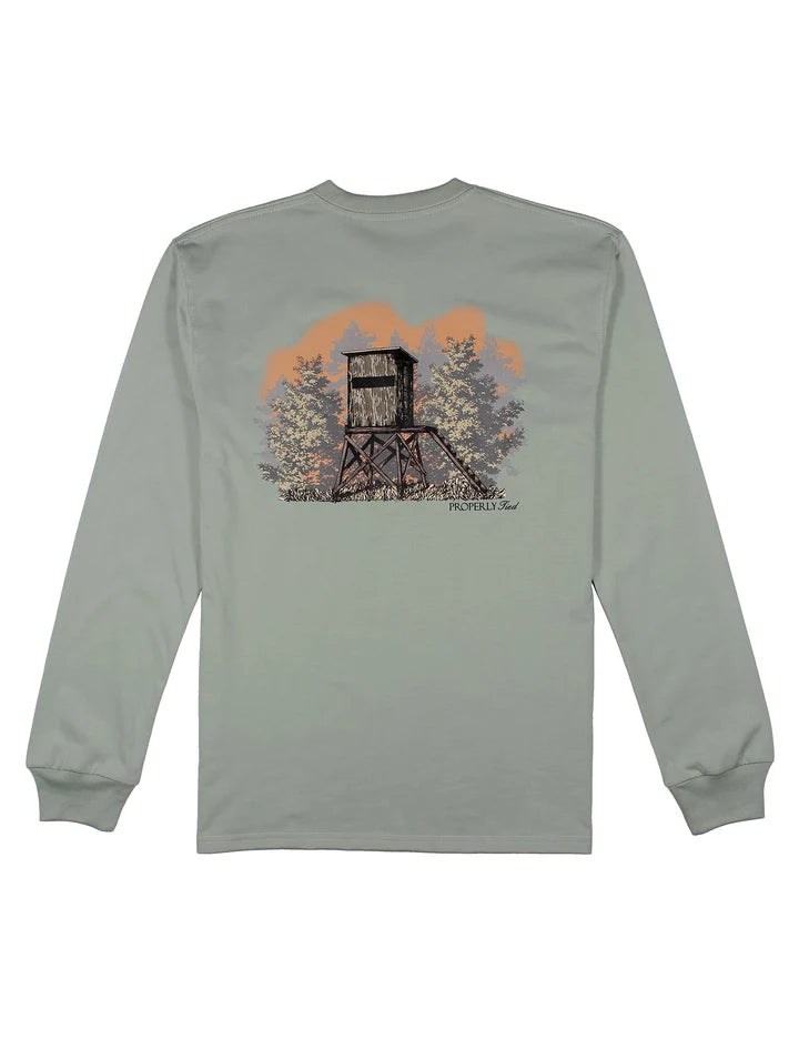 Mens Properly Tied Mossy Oak Deer Stand LS Sage