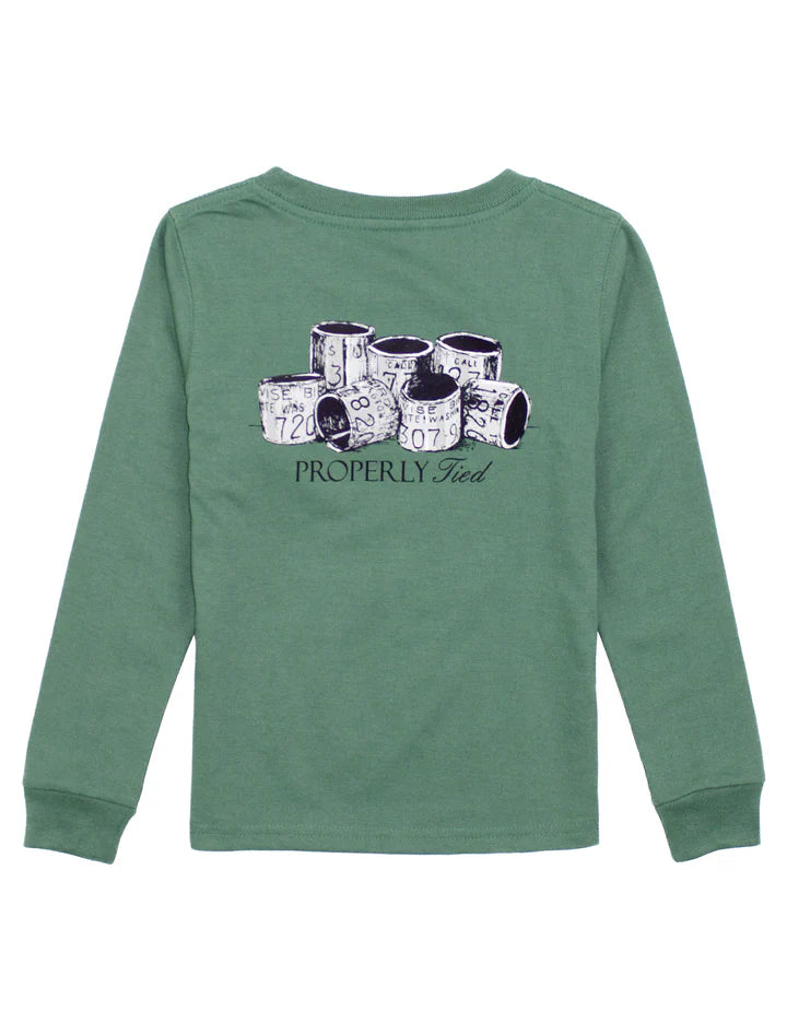 Properly Tied Boys Bands LS Fern Green