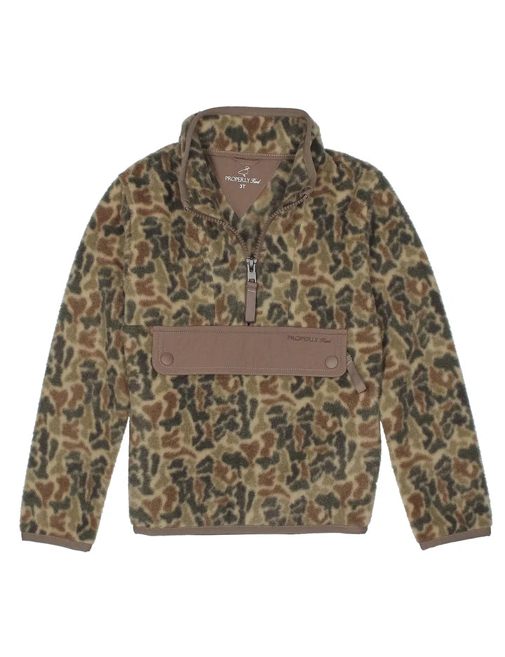 Properly Tied Boys Wallaby Pullover Vintage Camo