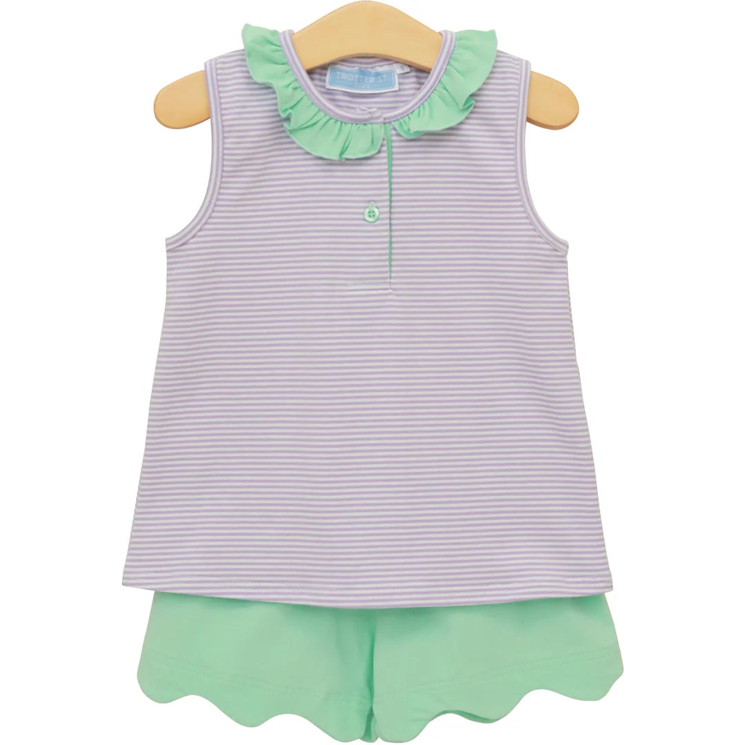 Trotter Street Girls Nora Set Lavender/Mint