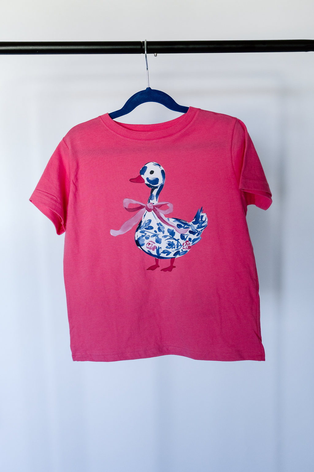Girls Pink Duck Shirt