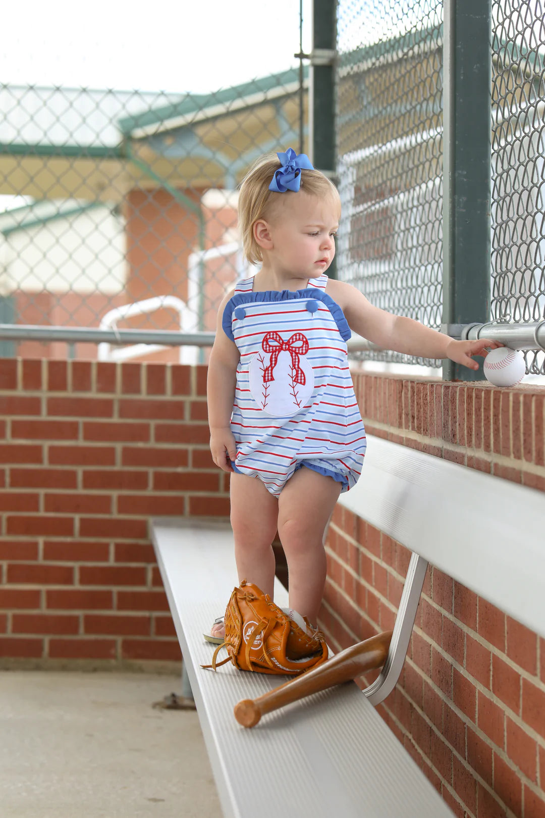 Trotter Street Girls Play Ball Sunsuit