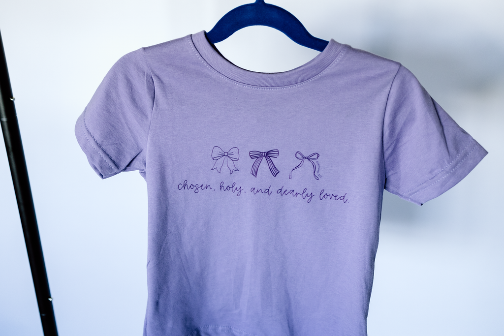 Girls Purple Dearly Loved Tee