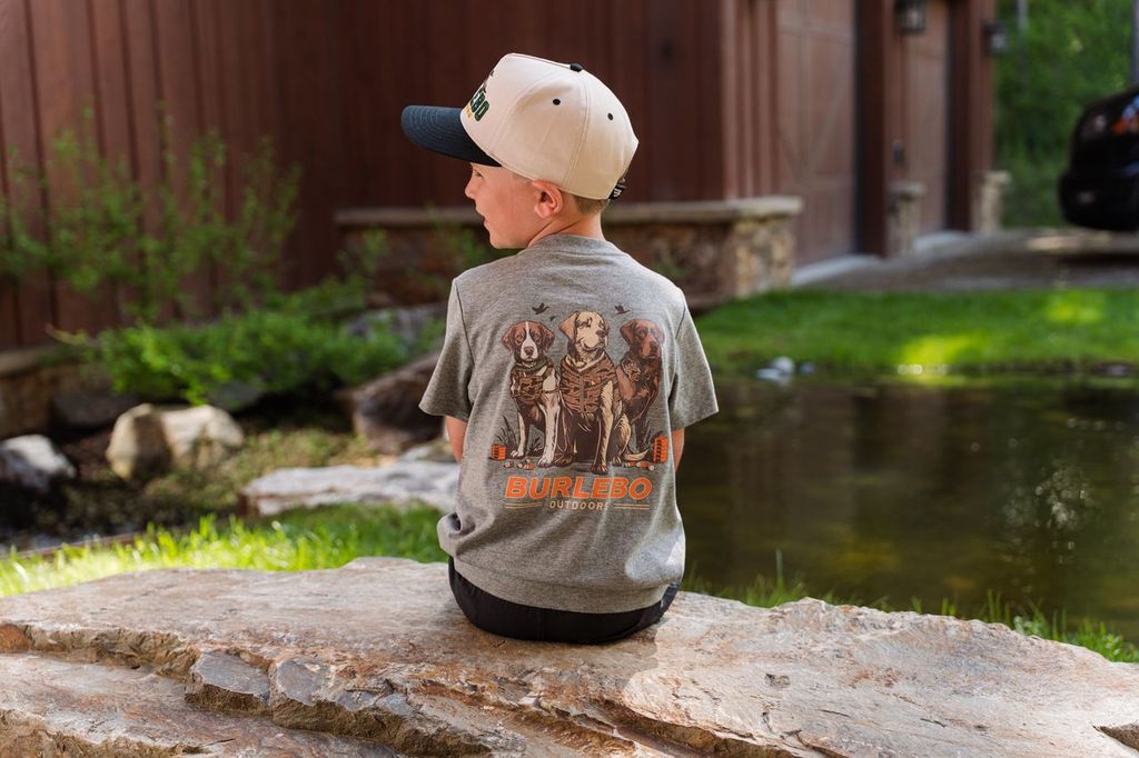 Burlebo Youth Short Sleeve- Camo Duck Dogs